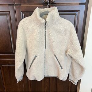 Joy Lab Sherpa Jacket, Cream/Olive, XL